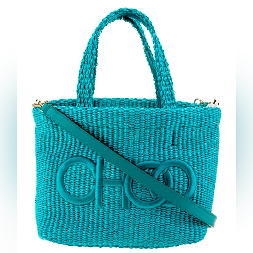 Jimmy Choo raffia top handle